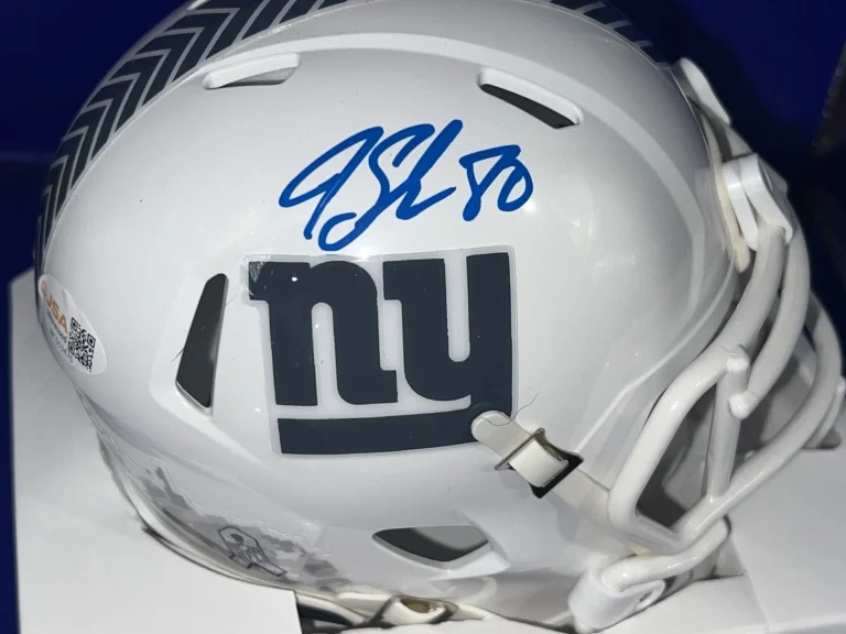 JEREMY SHOCKEY NEW YORK GIANTS  JSA AUTHENTICATED SIGNED SALUTE TS MINI HELMET