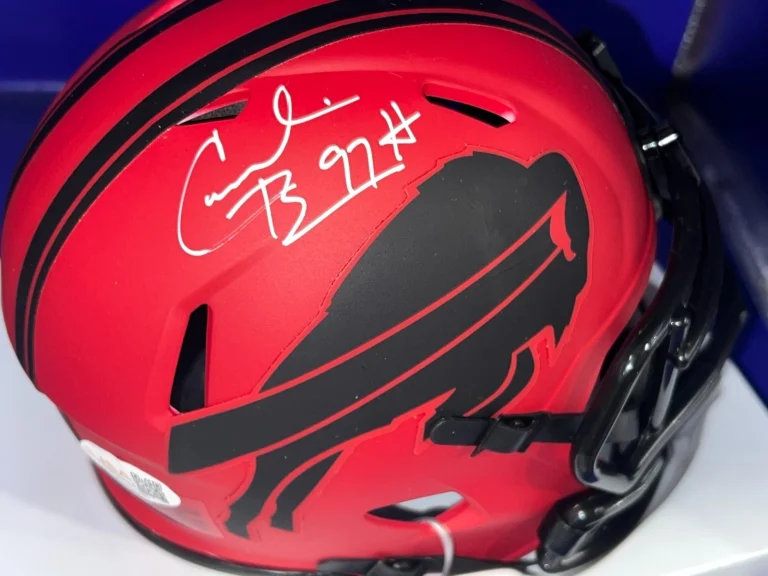 CORNELIUS BENNETT BUFFALO BILLS  JSA AUTHENTICATED SIGNED RAVE MINI HELMET