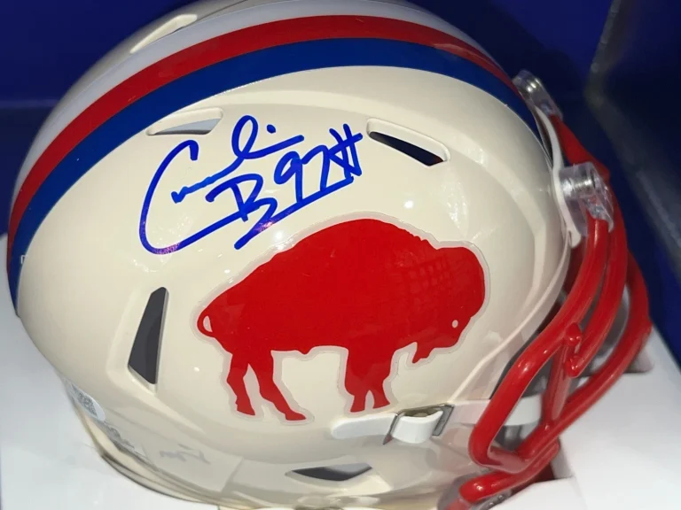 CORNELIUS BENNETT BUFFALO BILLS  JSA AUTHENTICATED SIGNED RETRO MINI HELMET