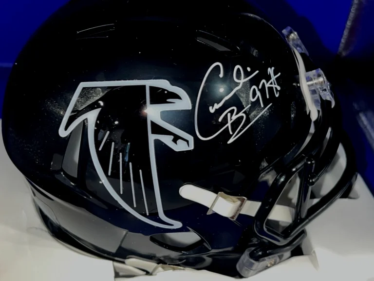 CORNELIUS BENNETT ATLANTA FALCONS JSA AUTHENTICATED SIGNED TB MINI HELMET