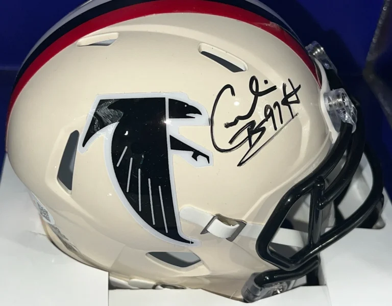 CORNELIUS BENNETT ATLANTA FALCONS JSA AUTHENTICATED SIGNED RETRO MINI HELMET