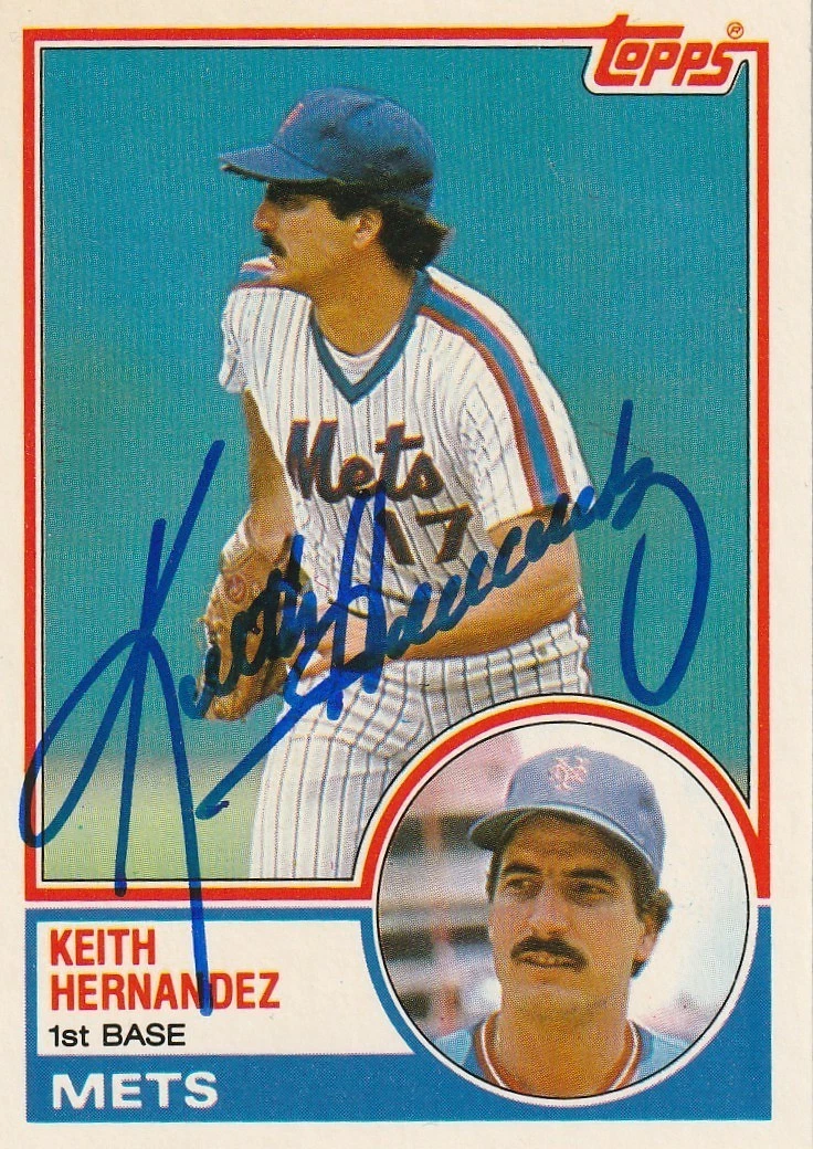 KEITH HERNANDEZ  NEW YORK METS  SIGNED 1983 TOPPS TRADED CARD #43T