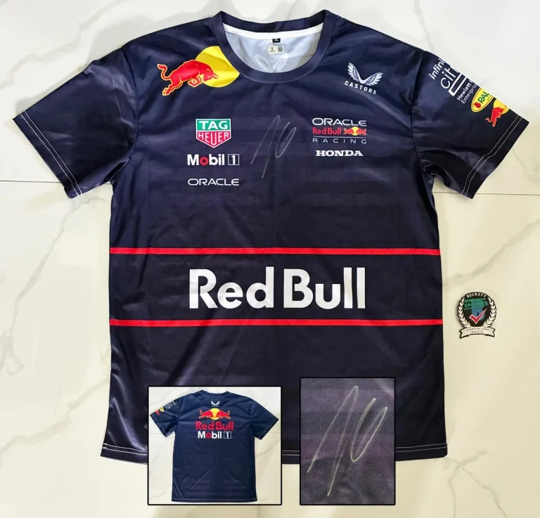 Isack Hadjar Signed Shirt Red Bull Jersey Beckett BAS COA