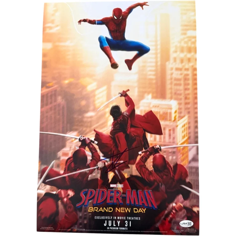 TOM HOLLAND SIGNED SPIDER-MAN BRAND NEW DAY 12X18 MOVIE POSTER PHOTO AUTO 2 JSA