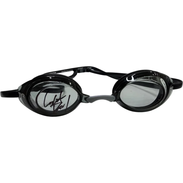 CALEB DRESSEL SIGNED AUTOGRAPHED GOGGLES TYR USA OLYMPICS GOLD SWIMMING JSA COA