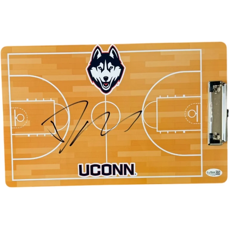 DAN HURLEY SIGNED AUTOGRAPHED UCONN HUSKIES BASKETBALL CLIPBOARD JSA FINAL FOUR!