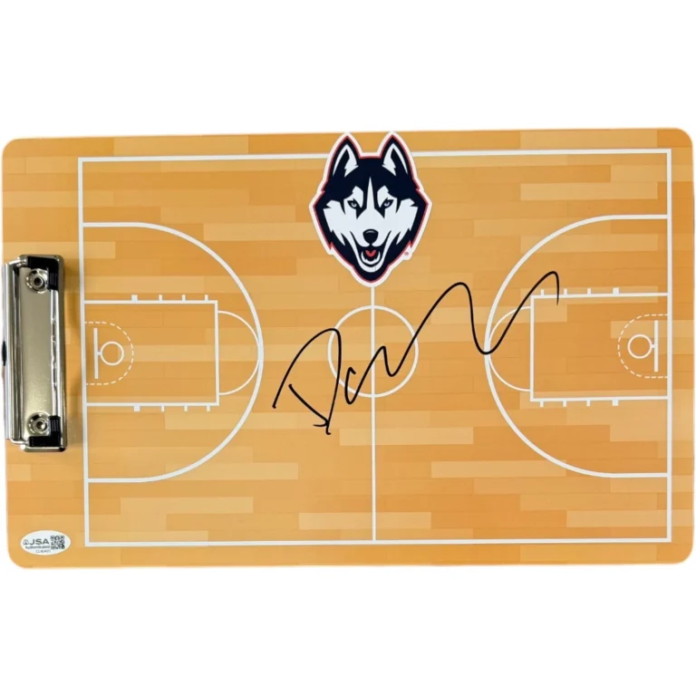 DAN HURLEY SIGNED AUTOGRAPHED UCONN HUSKIES BASKETBALL CLIPBOARD FINAL 4 JSA