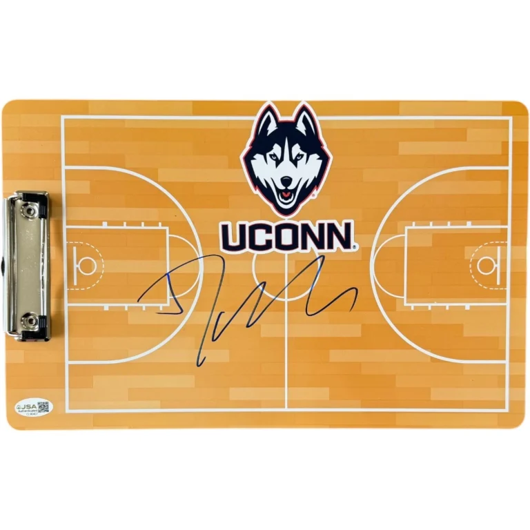 DAN HURLEY SIGNED AUTOGRAPHED UCONN HUSKIES BASKETBALL CLIPBOARD JSA COA !
