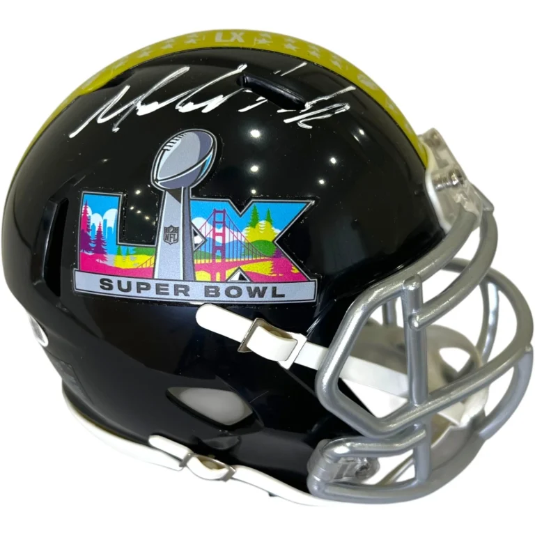 MIKE MACDONALD SIGNED SUPER BOWL LX MINI FOOTBALL HELMET SEAHAWKS JSA COA