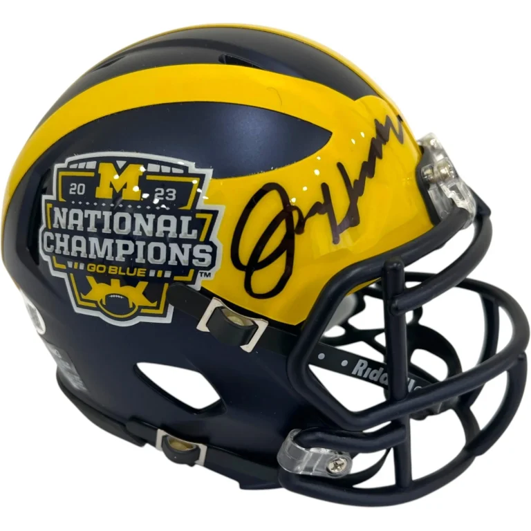 Jim Harbaugh Signed Mini Helmet JSA Authenticated COA Michigan Wolverines 2023 !