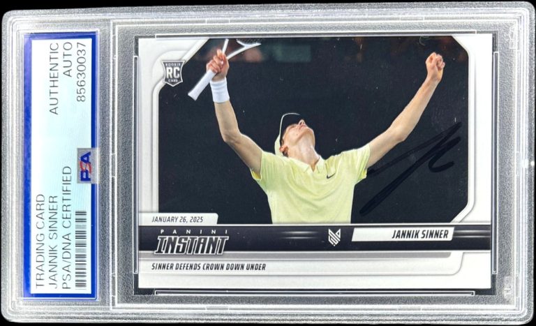 Jannik Sinner 2024 Panini Instant Rookie Auto PSA Autograph RC #JS-5 /948