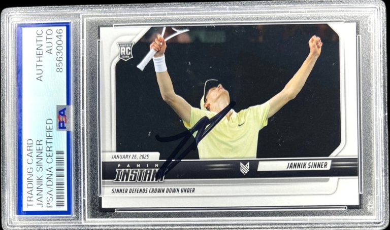 Jannik Sinner 2024 Panini Instant Rookie Auto PSA Autograph RC #JS5 /948