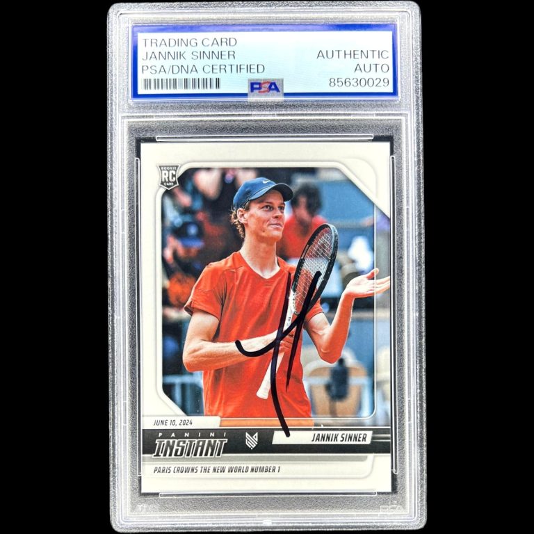 Jannik Sinner 2024 Panini Instant Rookie Auto PSA Autograph RC #JS1 /6784