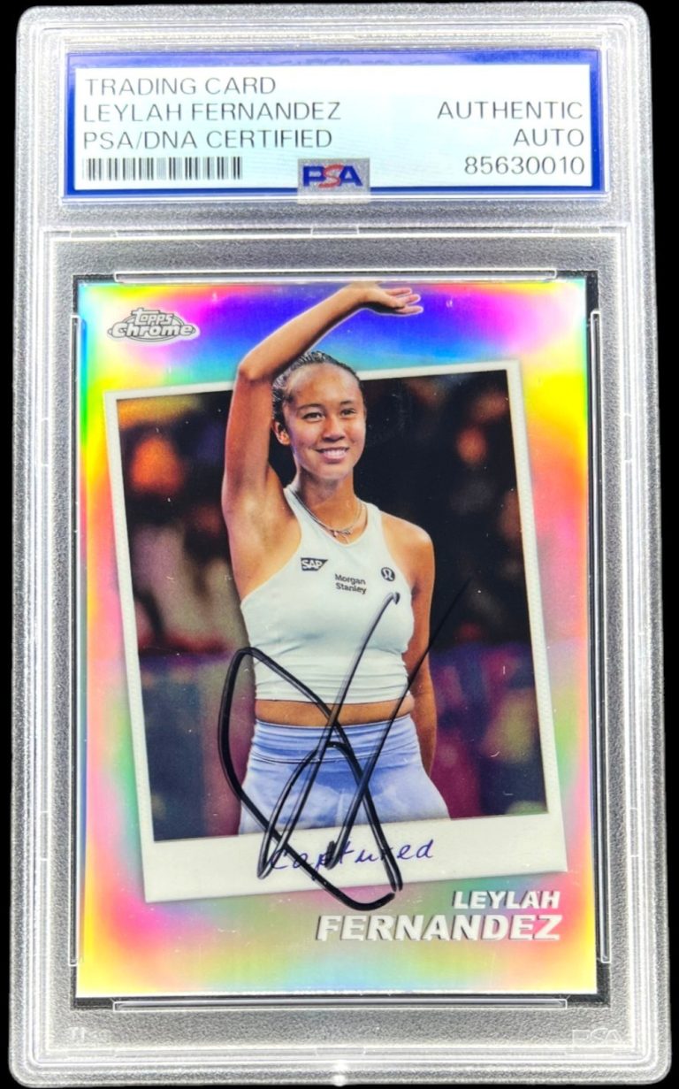 Leylah Fernandez Signed 2024 Topps Chrome Captured #CTD-LF (RC) Auto PSA/DNA