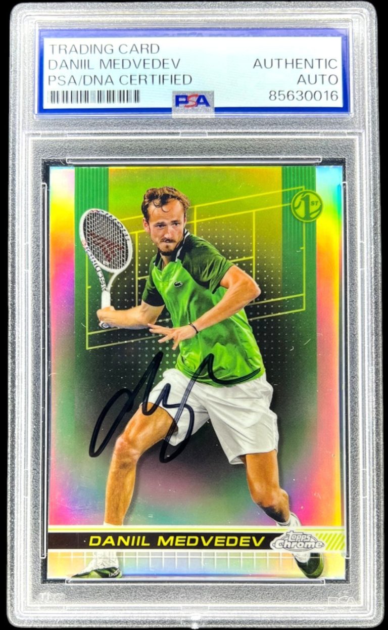 Daniil Medvedev Signed 2024 Topps Chrome #25 Tennis Auto PSA/DNA