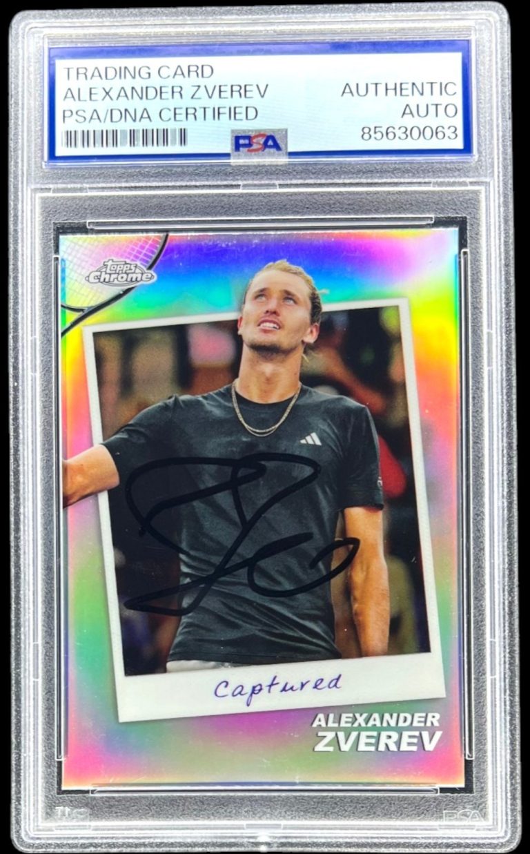 Alexander Zverev Signed 2024 Topps Chrome Tennis Captured Card PSA/DNA AUTO