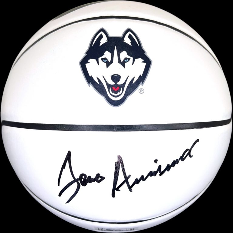 GENO AURIEMMA SIGNED UCONN HUSKIES NIKE LOGO BASKETBALL FINAL FOUR USA JSA