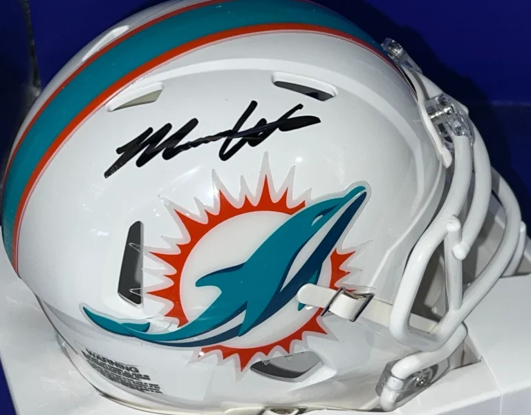 MALIK WASHINGTON MIAMI DOLPHINS JSA AUTHENTICATED SIGNED MINI HELMET