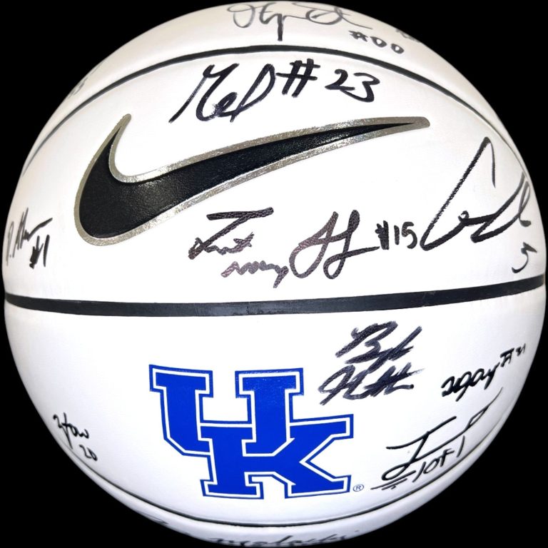 2025-26 KENTUCKY WILDCATS TEAM SIGNED NIKE BASKETBALL OTEGA OWEH COLLIN CHANDLER