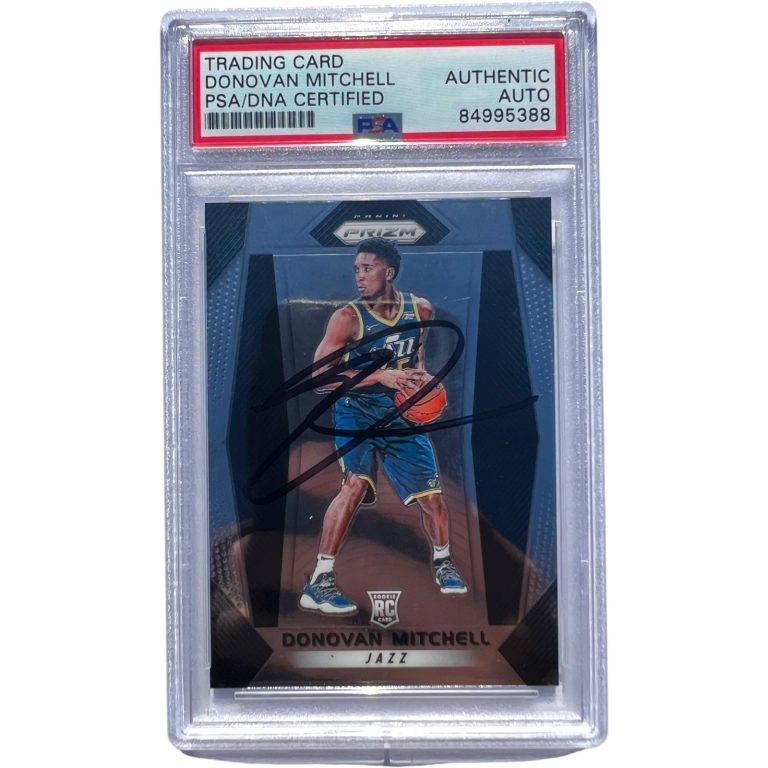 2017 Panini Prizm Donovan Mitchell Rookie 🔥On-Card Auto #117 PSA