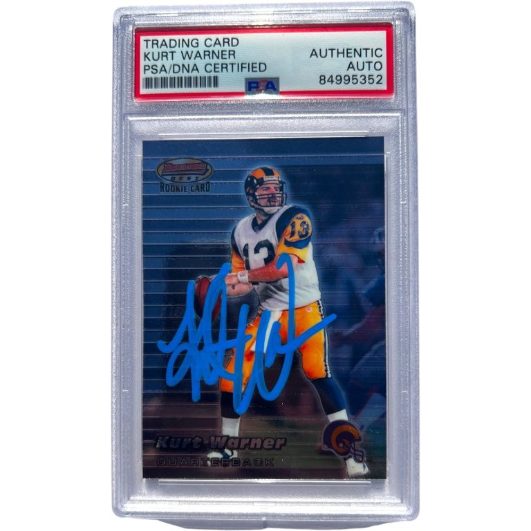 Kurt Warner Signed 1999 Bowman's Best #110 RC Rookie AUTO PSA/DNA
