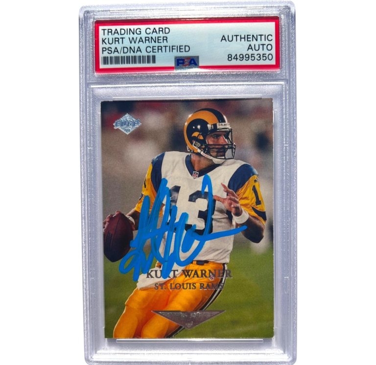 1999 Collector's Edge First Place Promo Silver Kurt Warner Signed Auto Psa/Dna