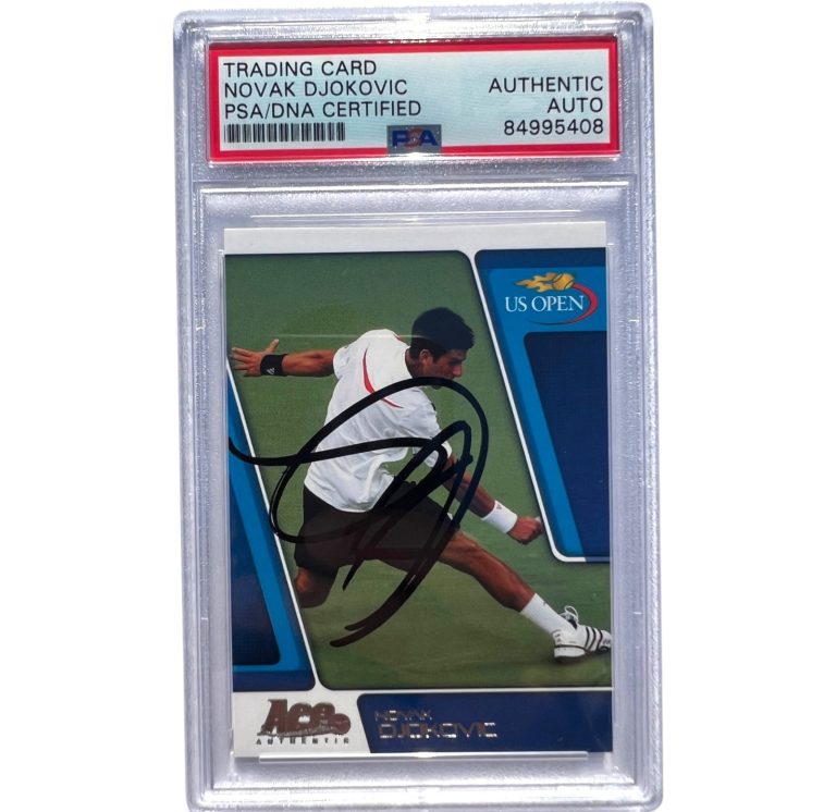 2008 Ace Authentic #US3 Novak Djokovic Signed US OPEN RC PSA AUTO
