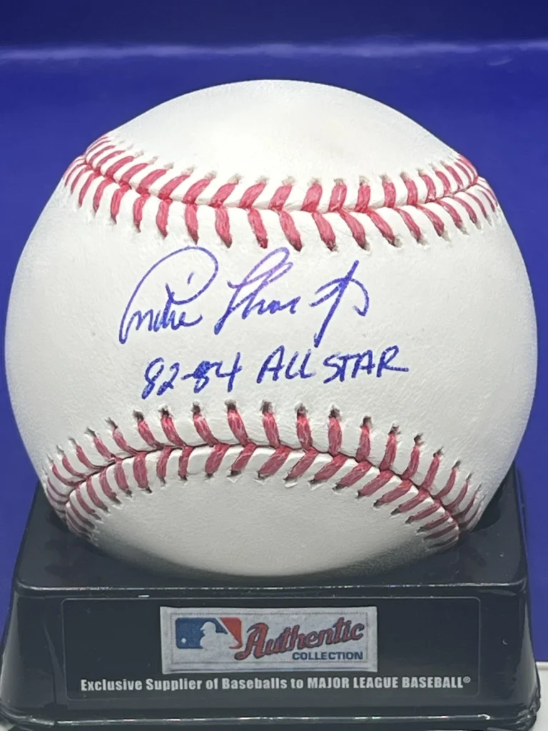 ANDRE THORNTON CLEVELAND INDIANS 82-84 ALL STAR JSA AUTHEN SIGNED OML BASEBALL