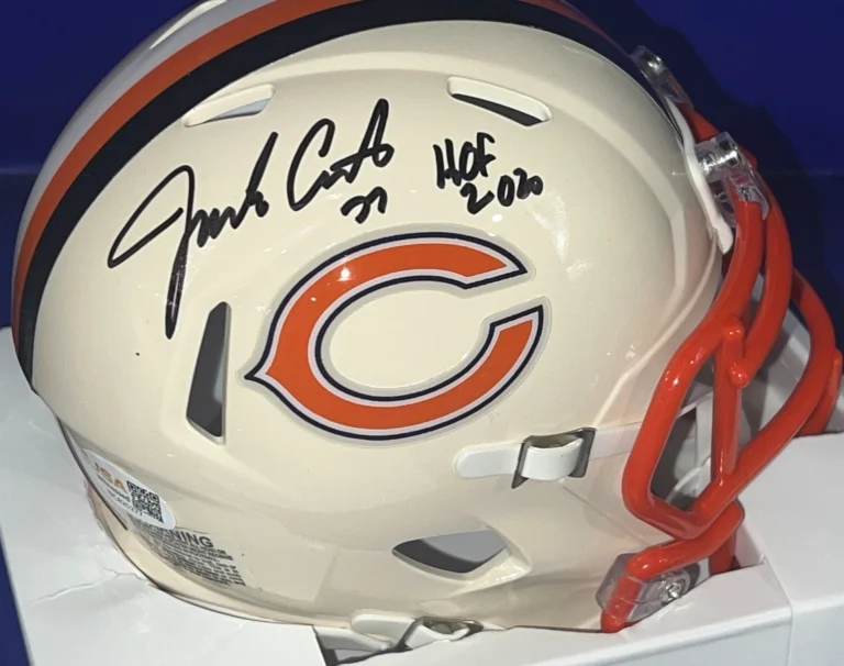 JIM COVERT CHICAGO BEARS HOF 2020  JSA AUTHENTICATED SIGNED RETRO MINI HELMET