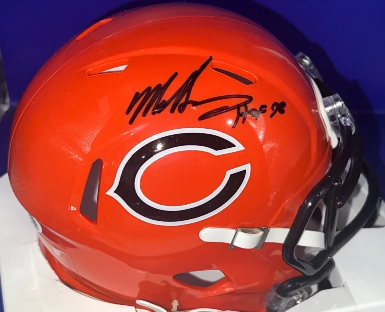 MIKE SINGLETARY CHICAGO BEARS HOF 98 JSA AUTHENTICATED SIGNED ALT MINI HELMET
