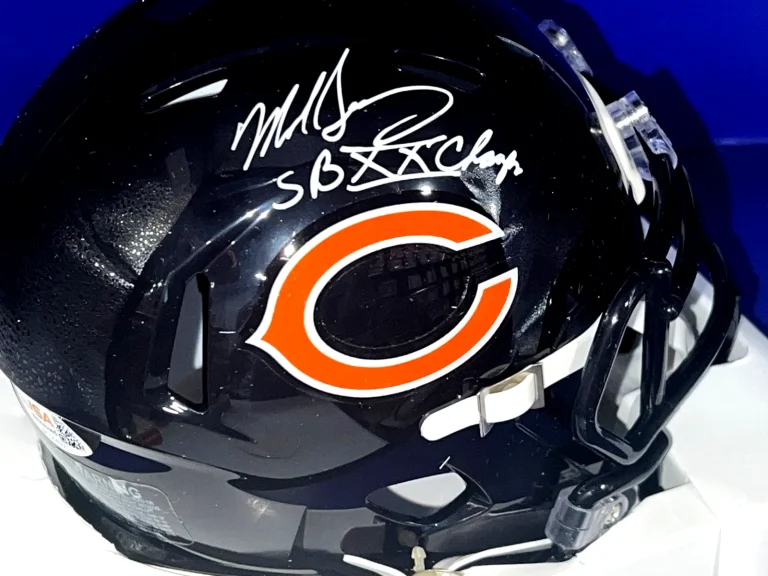 MIKE SINGLETARY CHICAGO BEARS SB XX CHAMPS JSA AUTHENTICATED SIGNED MINI HELMET