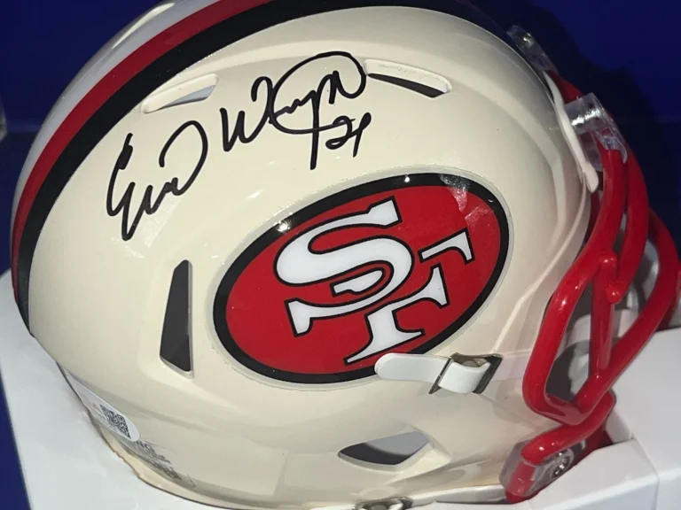 ERIC WRIGHT SAN FRANCISCO 49ERS JSA AUTHENTICATED SIGNED RETRO MINI HELMET