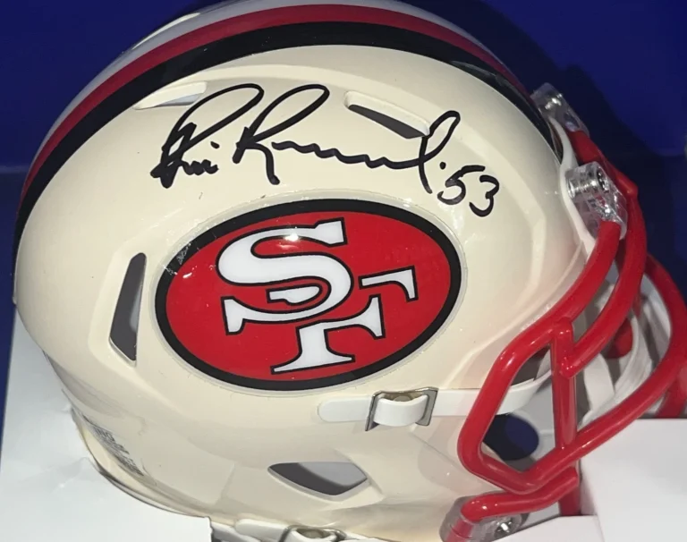 BILL ROMANOWSKI  SAN FRANCISCO 49ERS  JSA AUTHENTICATED SIGNED RETRO MINI HELMET
