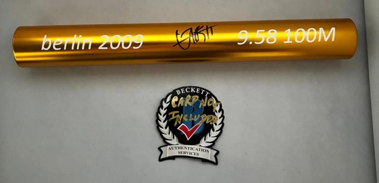 Usain Bolt Signed Baton 2009 Berlin 9.58 World Record Olympics Beckett BAS COA