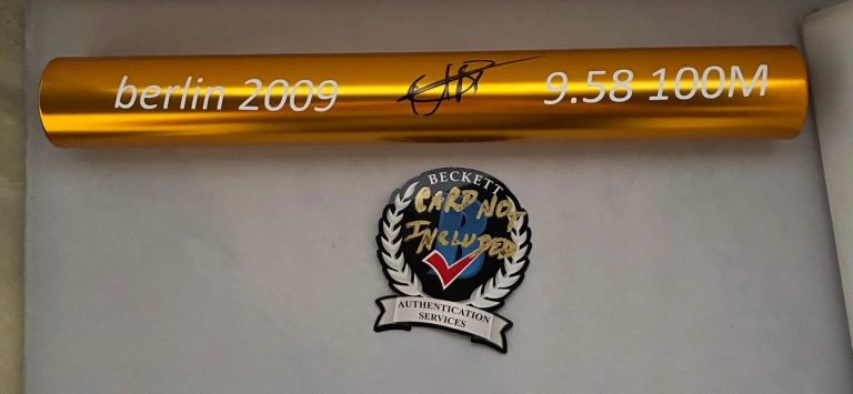 Usain Bolt Signed Baton 2009 Berlin 9.58 World Record Olympics Beckett BAS 1 COA
