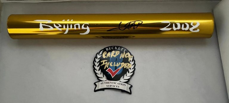 Usain Bolt Signed Baton 2008 Beijing Olympics Beckett BAS 1 COA