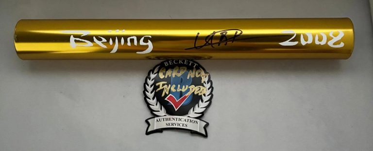 Usain Bolt Signed Baton 2008 Beijing Olympics Beckett BAS 4 COA