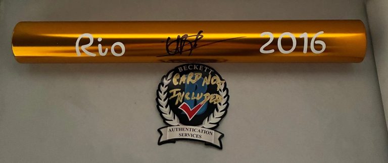 Usain Bolt Signed Baton 2016 Rio Olympics Beckett BAS 3 COA