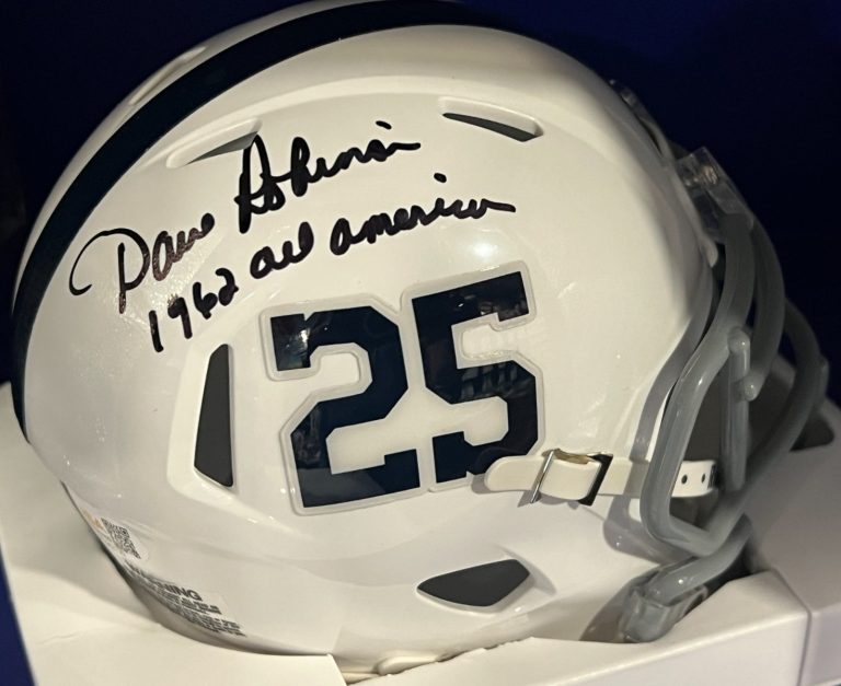 DAVE ROBINSON PENN STATE NITTANY LIONS 1962 ALL AMERICAN JSA SIGNED MINI HELMET