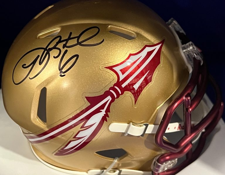 LEROY BUTLER FLORIDA STATE SEMINOLES JSA AUTHENTICATED SIGNED MINI HELMET