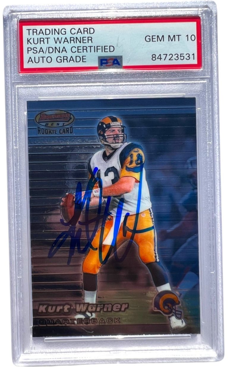 KURT WARNER Rookie Signed 1999 Bowman's Best PSA 10 Gem Mint Auto RC
