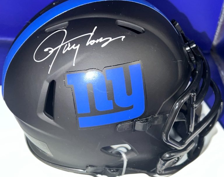 LAWRENCE TAYLOR NEW YORK GIANTS  JSA AUTHENTICATED SIGNED ECLIPSE MINI HELMET