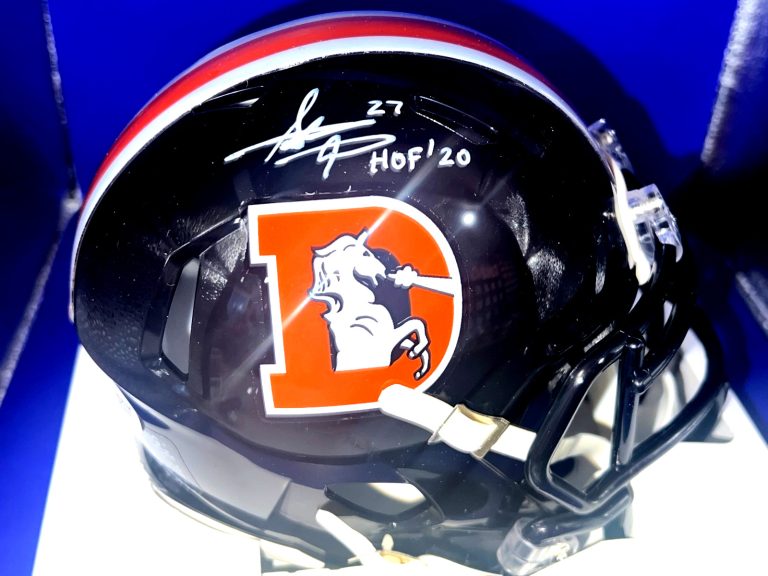 STEVE ATWATER DENVER BRONCOS HOF 20 JSA AUTHENTIC SIGNED COLOR RUSH MINI HELMET