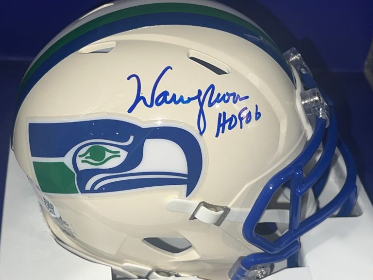 WARREN MOON SEATTLE SEAHAWKS JSA AUTHENTICATED SIGNED RETRO MINI HELMET
