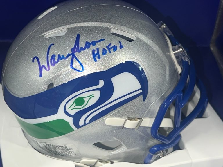 WARREN MOON SEATTLE SEAHAWKS JSA AUTHENTICATED SIGNED THROWBACK MINI HELMET