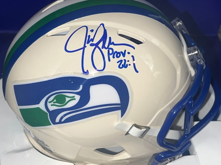 JIM ZORN SEATTLE SEAHAWKS JSA AUTHENTICATED SIGNED RETRO MINI HELMET