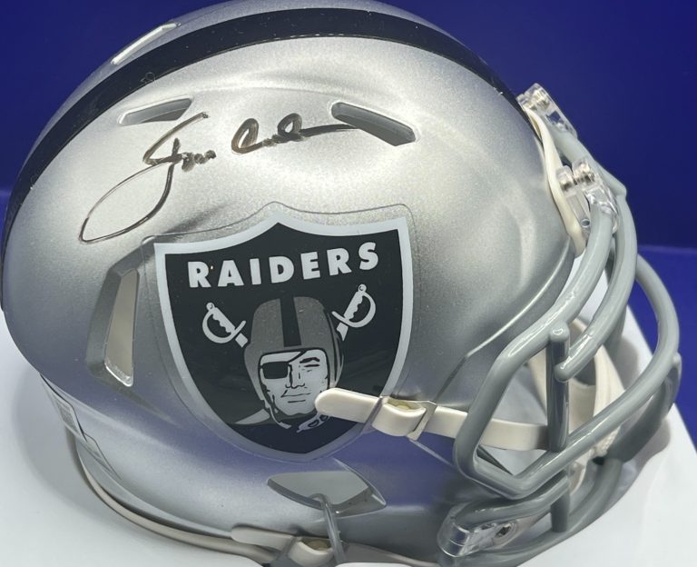 JON GRUDEN OAKLAND RAIDERS BECKETT AUTHENTICATED SIGNED MINI HELMET