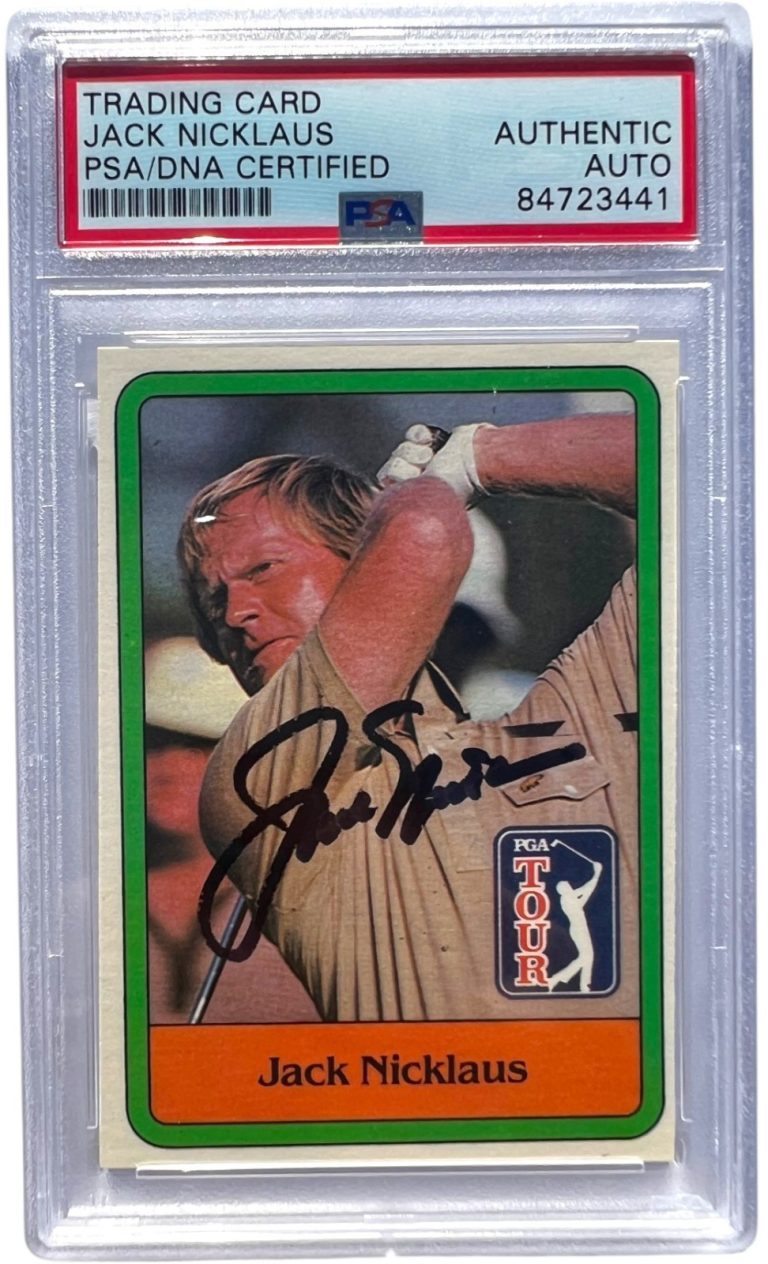 JACK NICKLAUS (RC) ROOKIE AUTOGRAGH 1981 DONRUSS GOLF #13 PSA AUTHENTIC AUTO