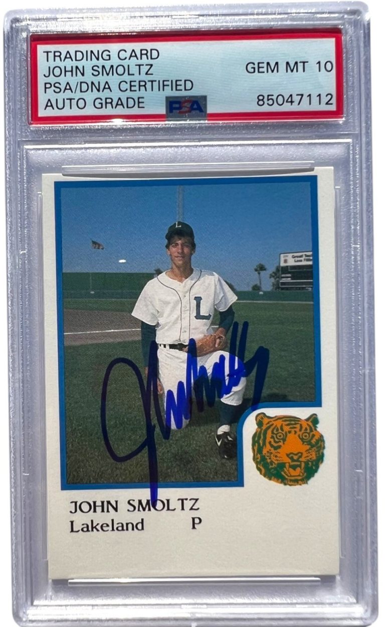 JOHN SMOLTZ SIGNED 1986 PROCARDS ROOKIE CARD LAKELAND TIGERS RC AUTO 10 PSA/DNA