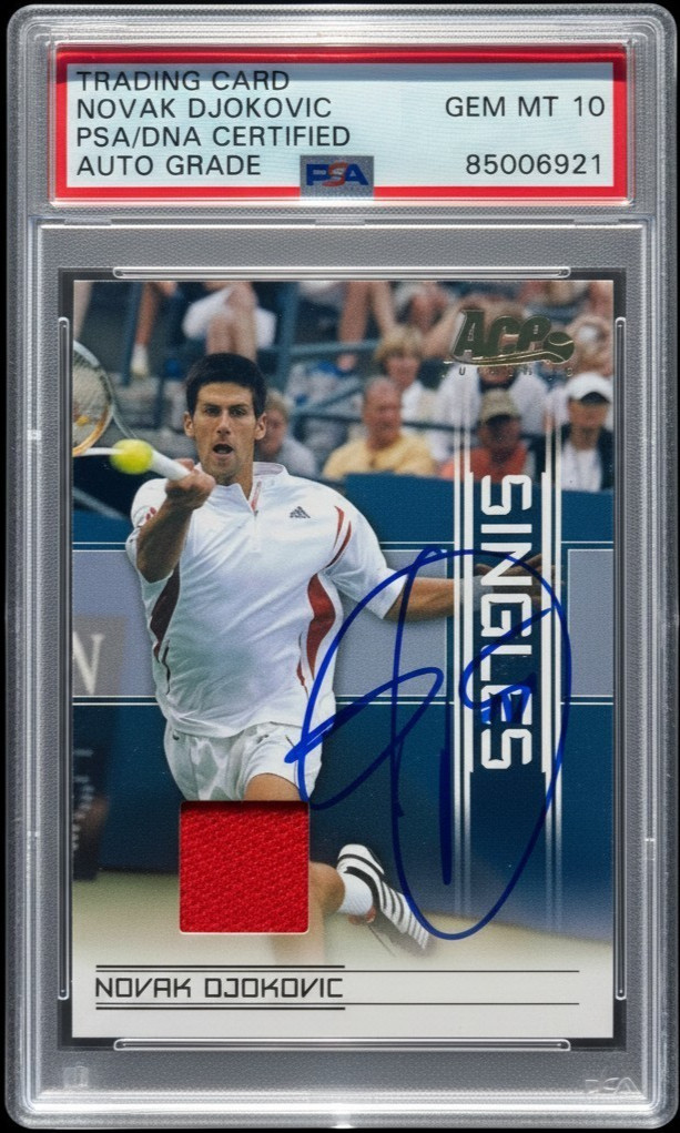 2007 Ace Authentic SI-16 Novak Djokovic Signed Singles Material PSA Auto 10